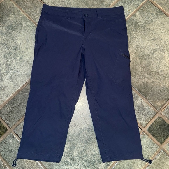 Eddie Bauer Women’s Rainier Tech Capri Pant 12 Navy Blue - Picture 4 of 7